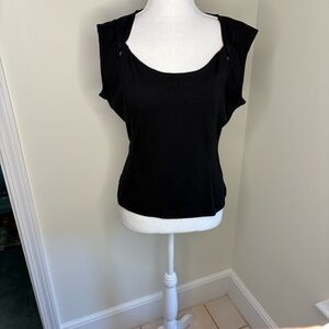 JohnPaulRichard Black Sleeveless Top. Large
